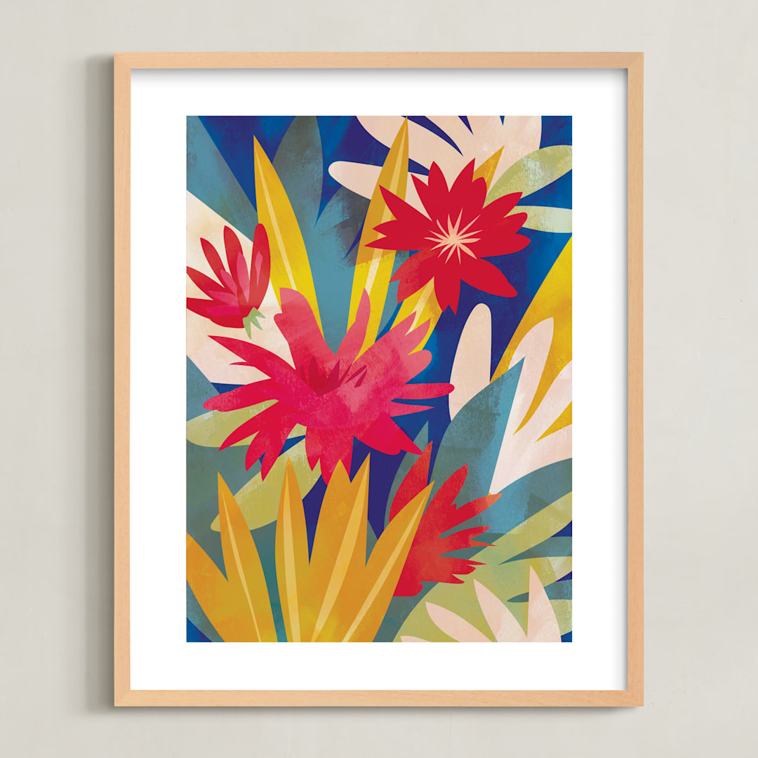 "Tropical Bliss" - Art Print in Tropical by Jen Florentine - Framed