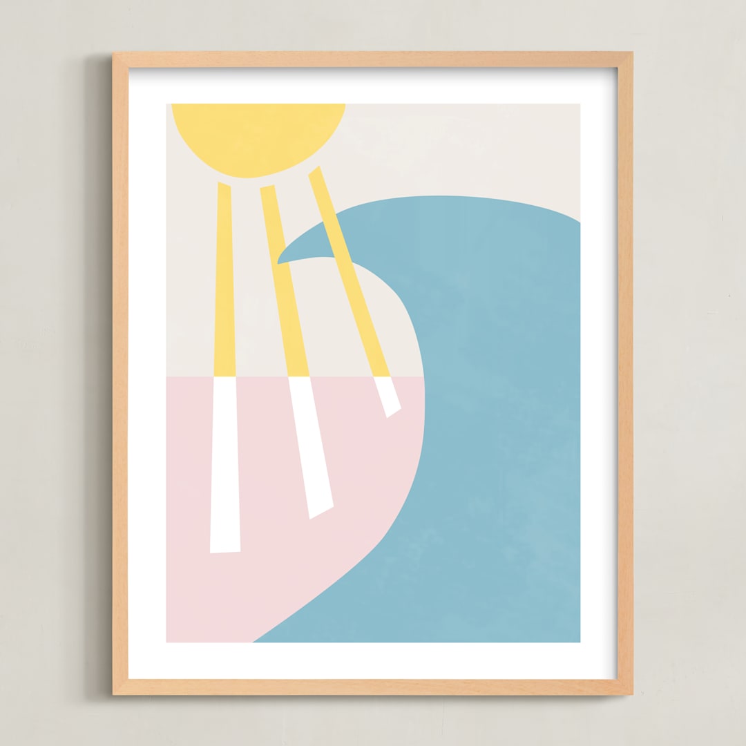 "California Summer Day" - Art Print in Haze by Carolyn MacLaren - Framed
