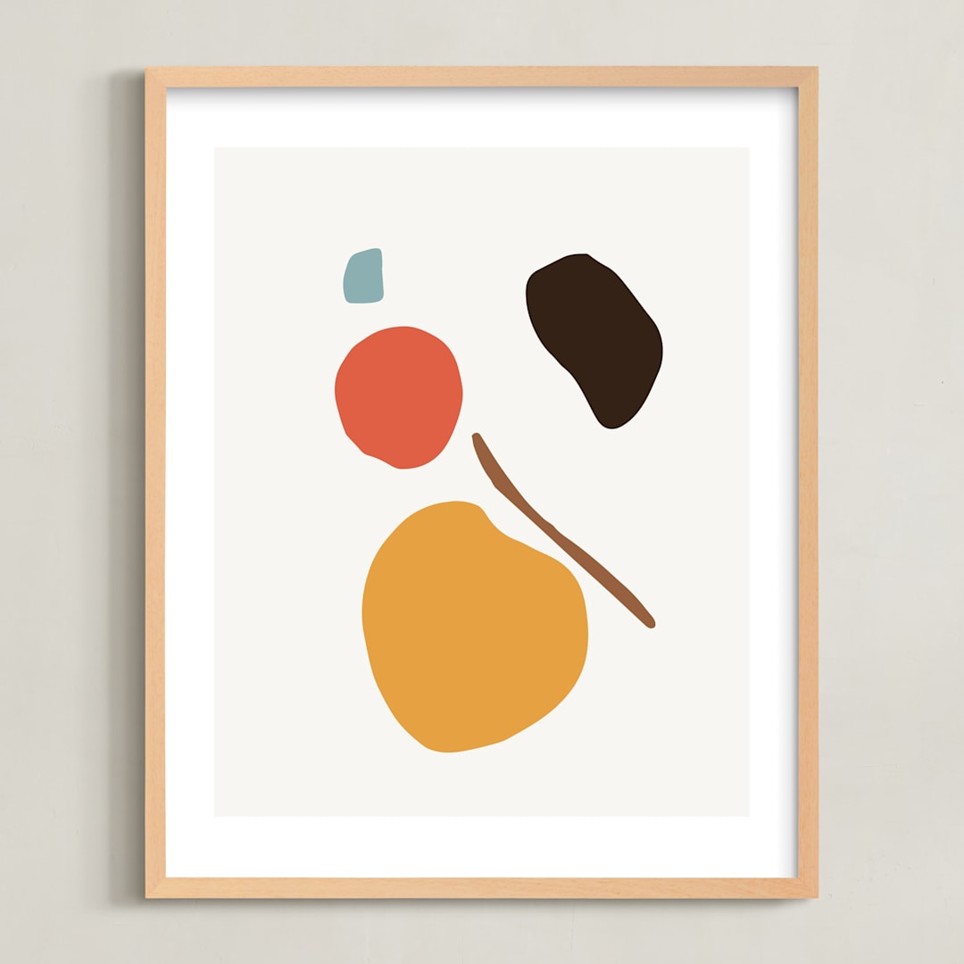 "Come Home" - Art Print in sunny yellow by Svitlana Martynjuk - Framed