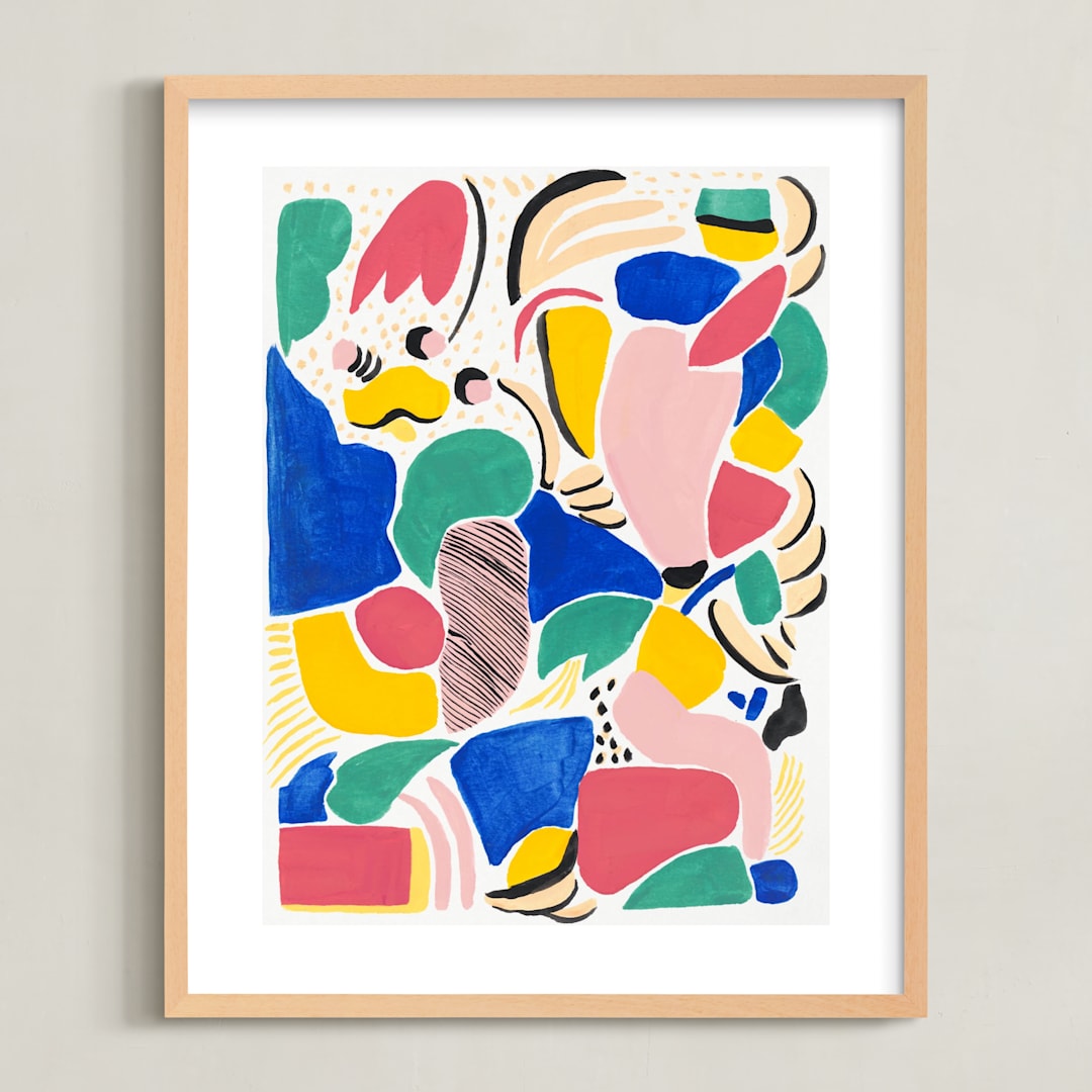 "Primario" - Art Print in White by FERNANDA MARTINEZ - Framed