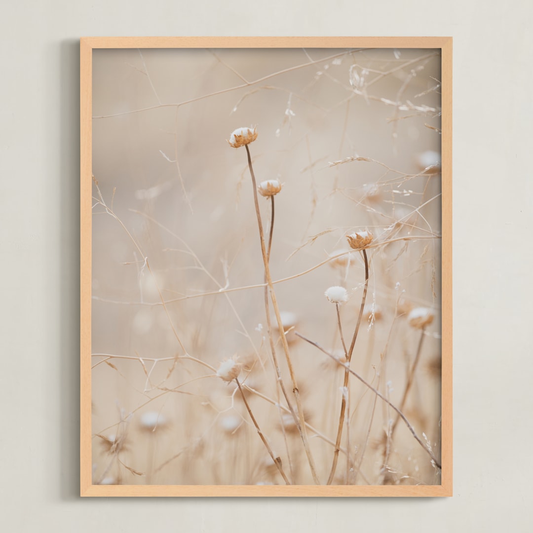 "winter thistle no.1" - Art Print in vintage by Crystal Lynn Collins - Framed