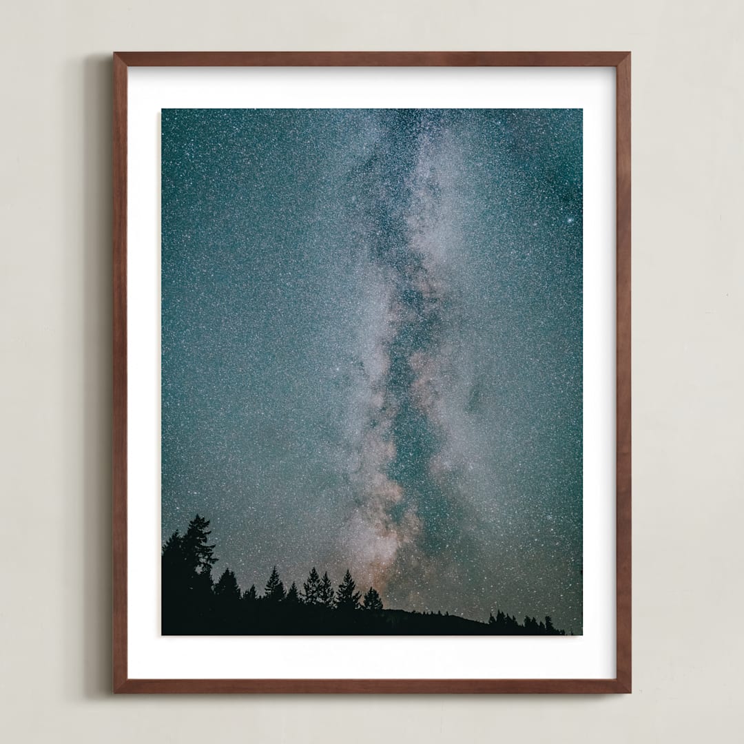 "Light In The Darkness" - Art Print in Night Sky by Rob Wilson - Framed