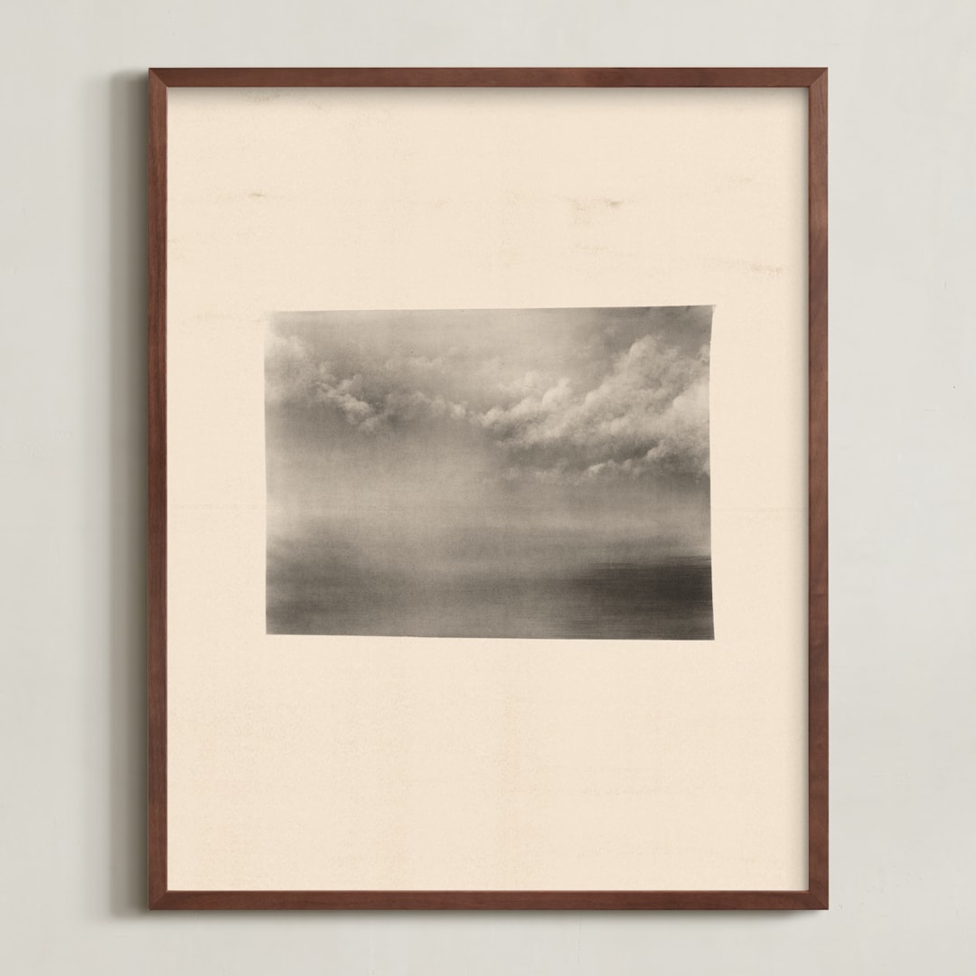 "Pilvi II" - Art Print in Vintage Grey by jinseikou - Framed