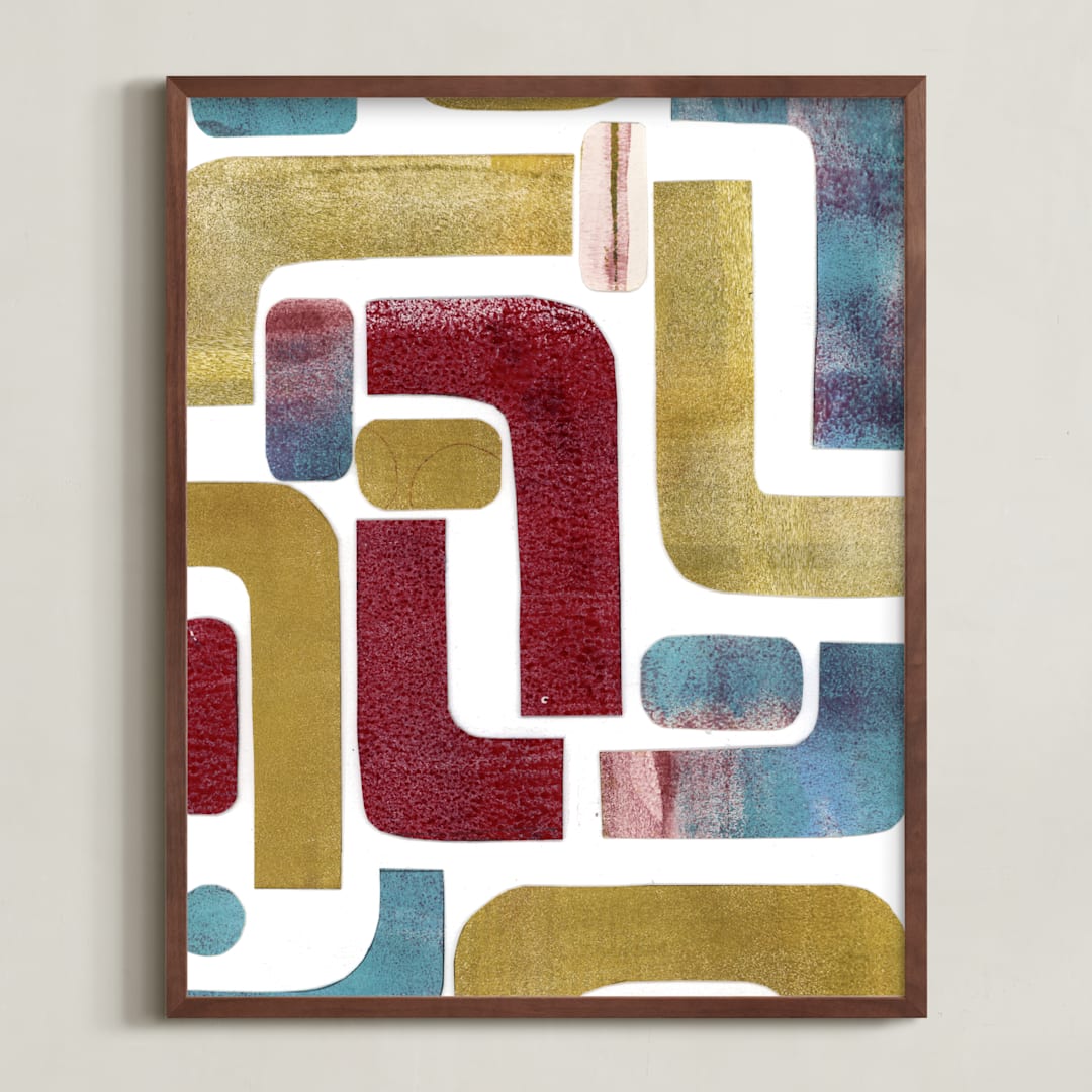 "Possibilities" - Art Print in Mustard by Bethania Lima - Framed