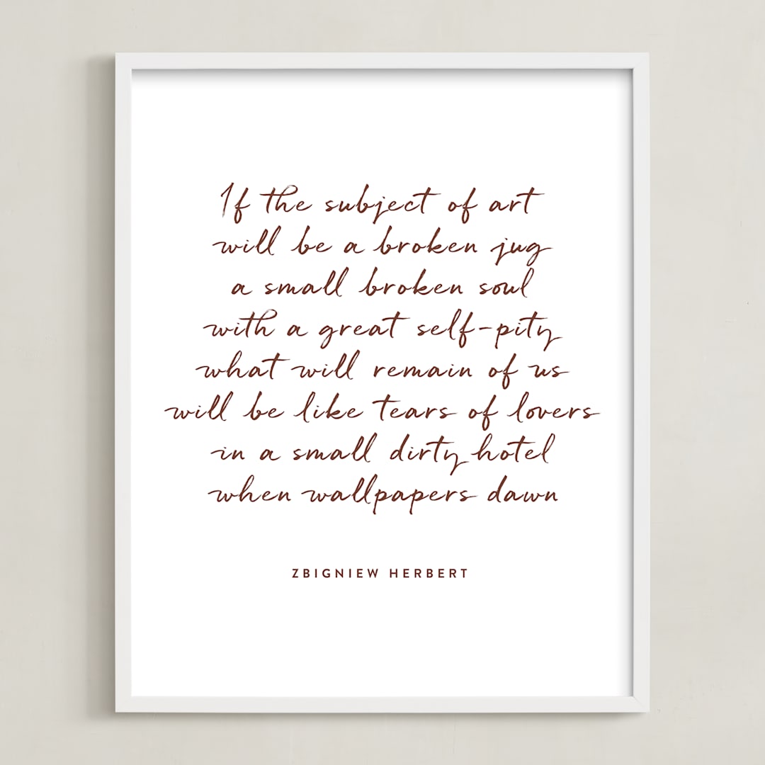 "Custom Quotes" - Custom Print in Rustique by Minted - Framed