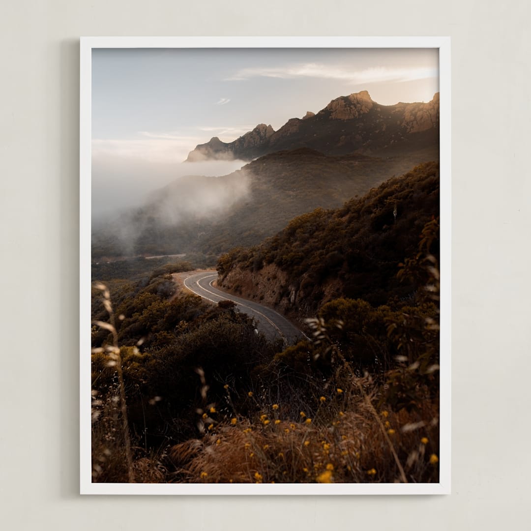 "Yerba Buena Rd" - Art Print in Pavement by Megan DiVita - Framed