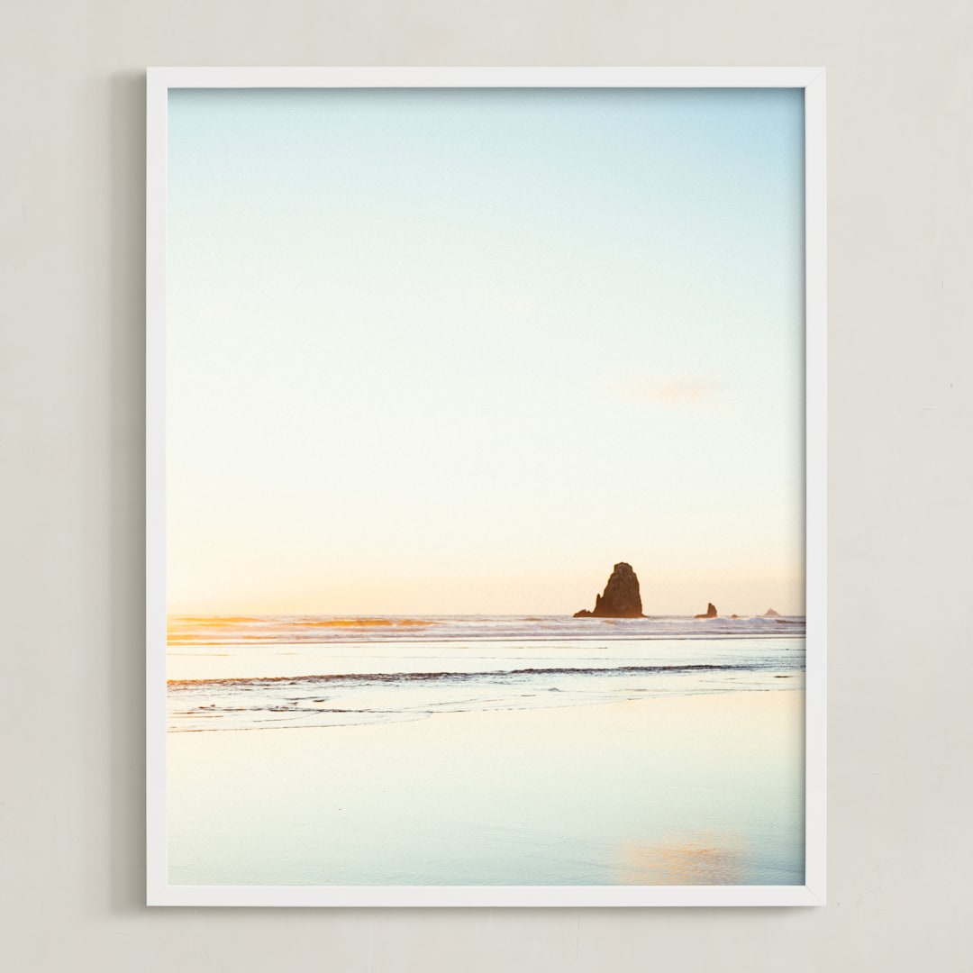 "Cannon Beach No. 2" - Art Print in Color by Kamala Nahas - Framed