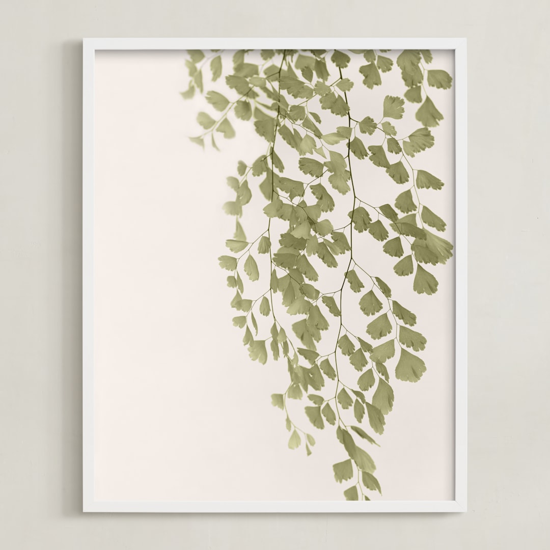 "Softness" - Art Print in Olive branch by Eliane Lamb - Framed