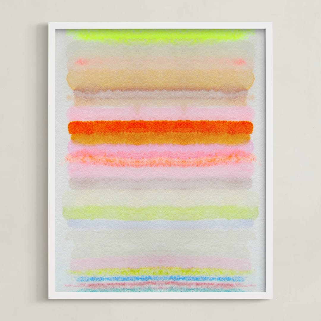 "Inner Light" - Art Print in Vibrant Pastel by HAPI ART - Framed