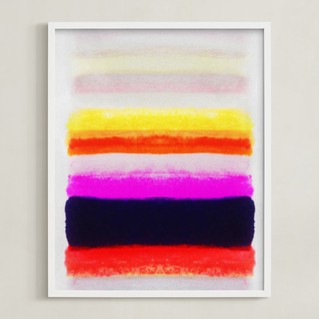 "You Know" - Art Print in Hot Magenta by HAPI ART - Framed