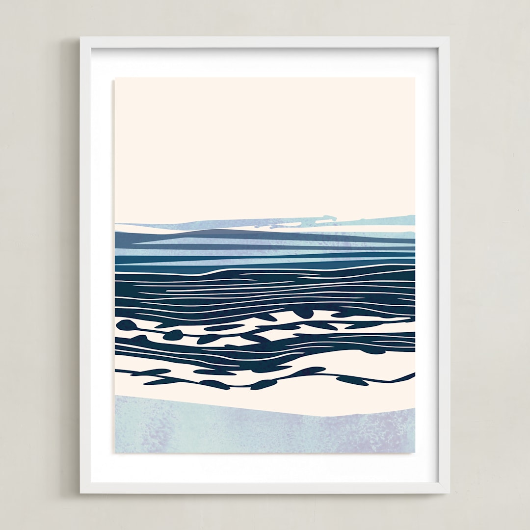"Seascape I" - Art Print in marine by Tatjana Koraksic - Framed
