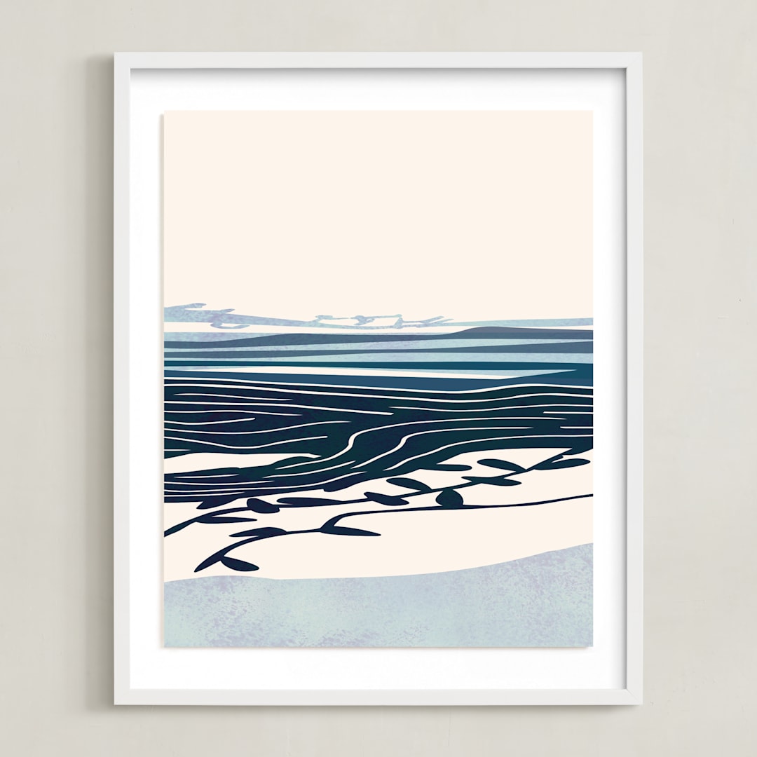 "Seascape II" - Art Print in marine by Tatjana Koraksic - Framed