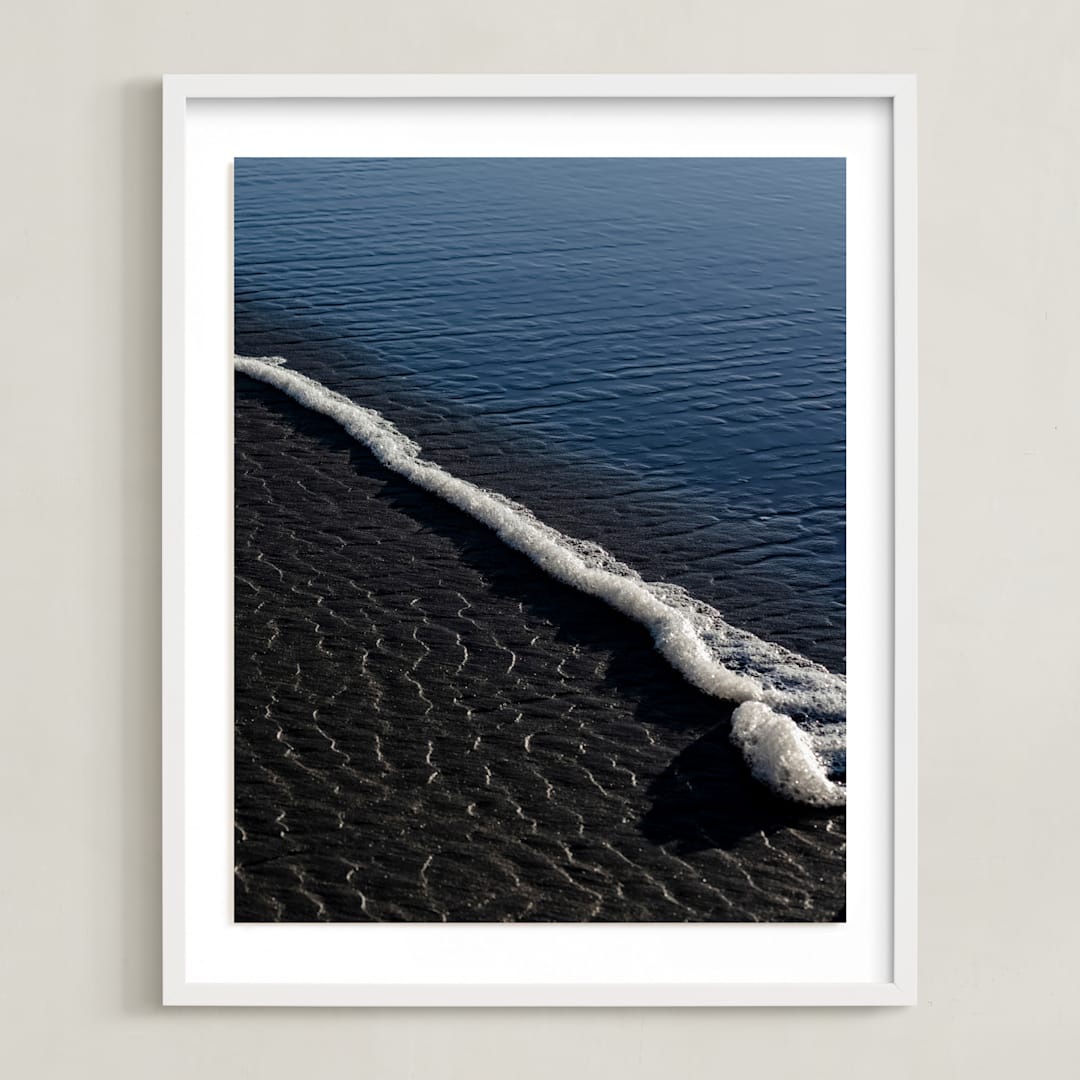 "Negative Space: Shoreline II" - Art Print in Slate by Jessica C Nugent - Framed