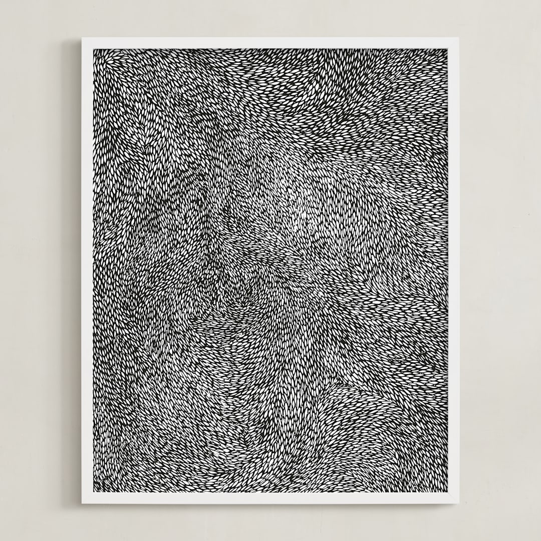 "10,000 Grains" - Art Print in Charcoal by Bryn Wears-Fitipaldi - Framed