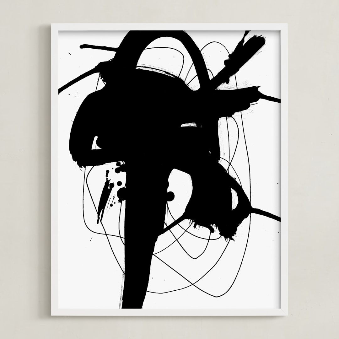 "synapse" - Art Print in Black and White by Ilana Greenberg - Framed