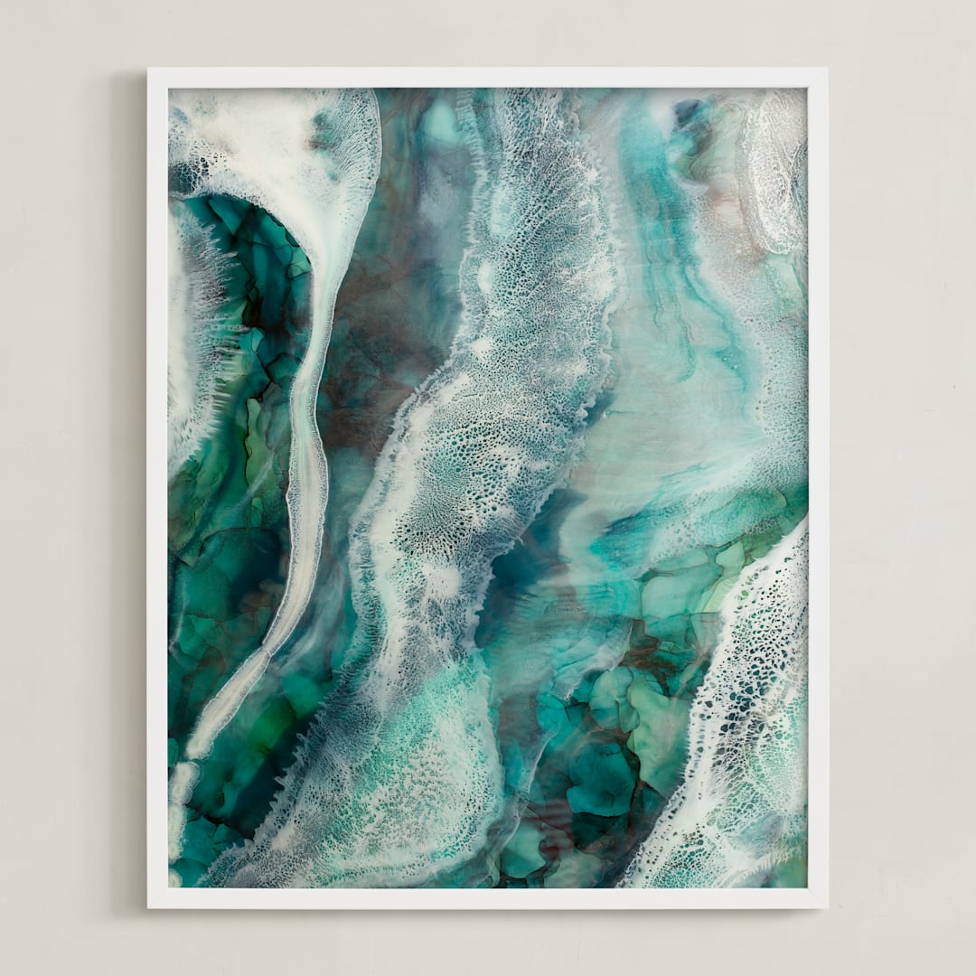 "Flow Through Me" - Art Print in Flow by Debi Perkins - Framed
