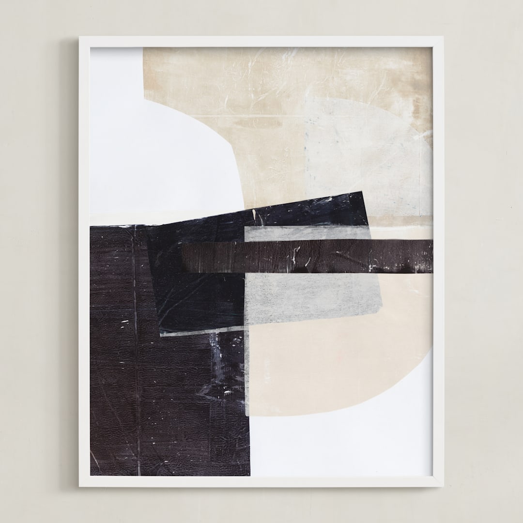 "Last Tuesday" - Art Print in Sand by Jennifer Daily - Framed