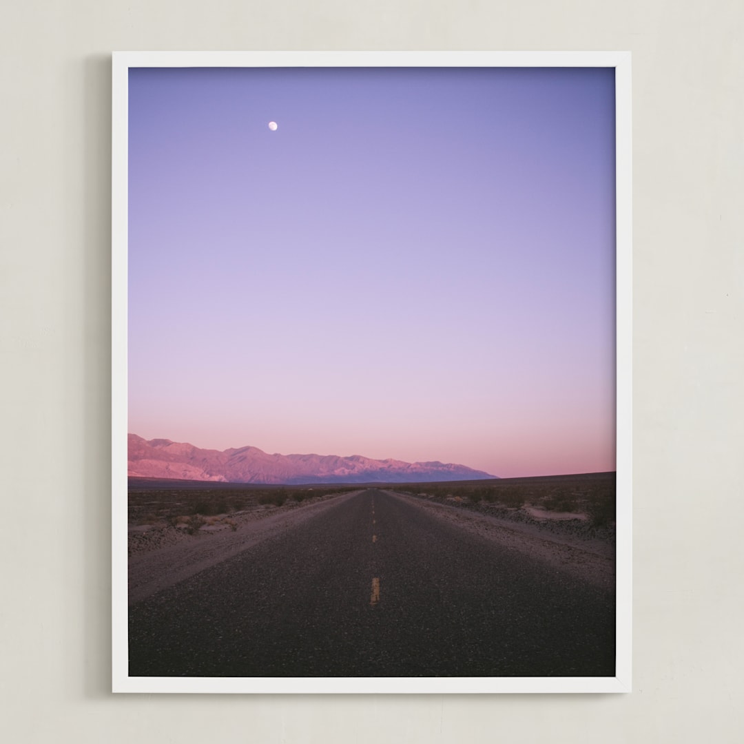 "Desert Valley" - Art Print in Desert Sunset by Kaitlin Rebesco - Framed