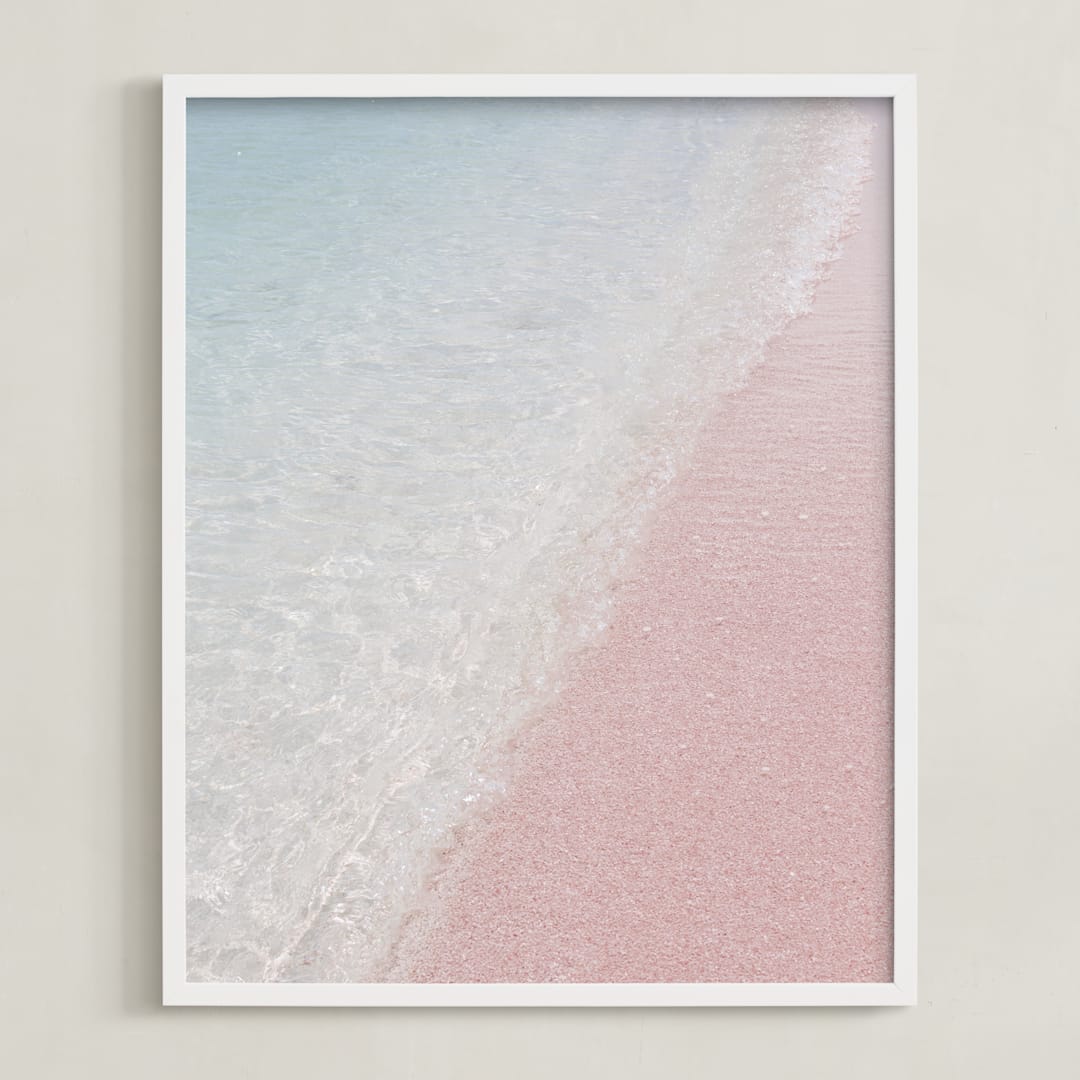 "Take me to the Water" - Art Print in Light Pink by Katie Doherty - Framed