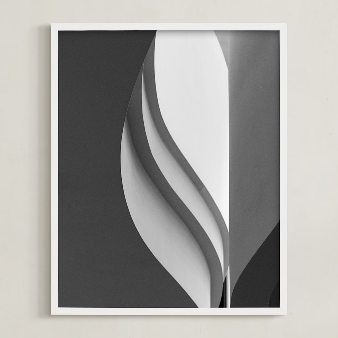 "Tulip" - Art Print in Black & white by Angie McMonigal - Framed