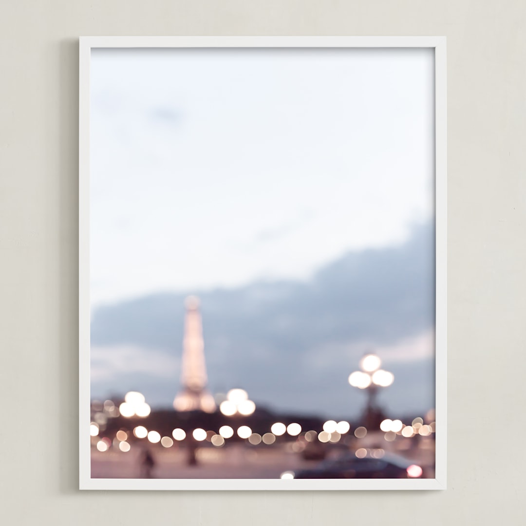 "Magique" - Art Print in White by Caroline Mint - Framed