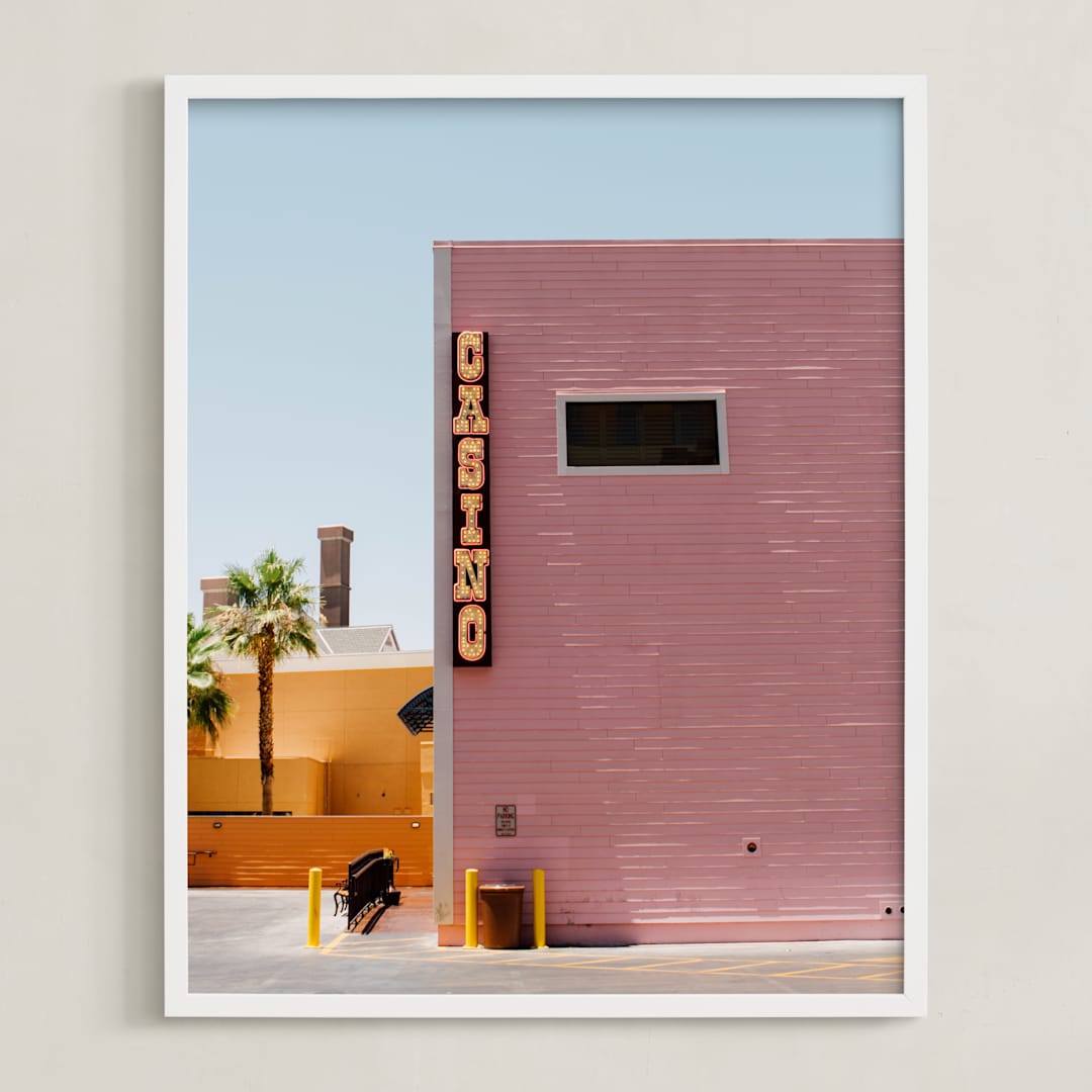 "Desert Oasis" - Art Print in Desert Blue by Kaitlin Rebesco - Framed