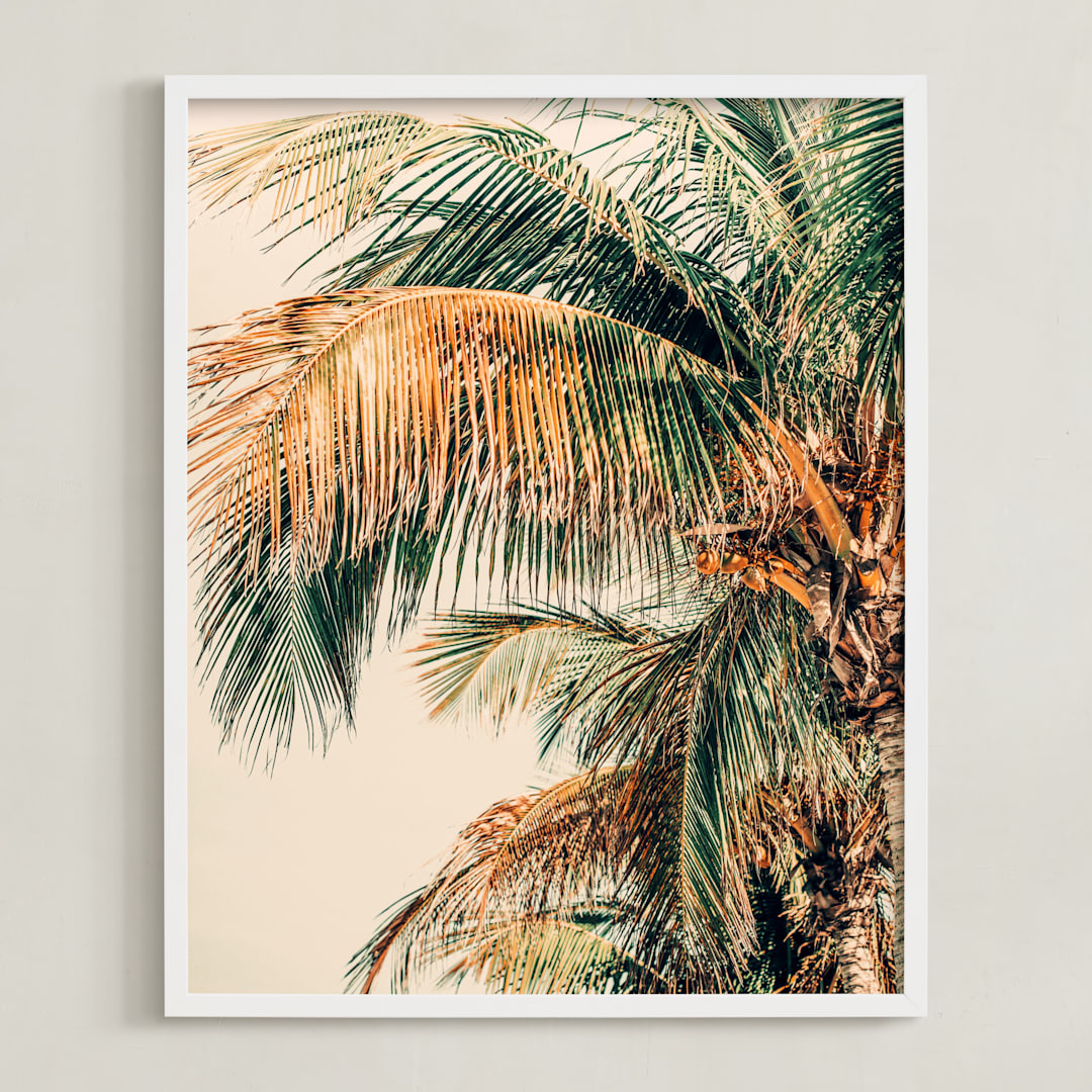"Tropic Summer" - Art Print in Green by ALICIA BOCK - Framed