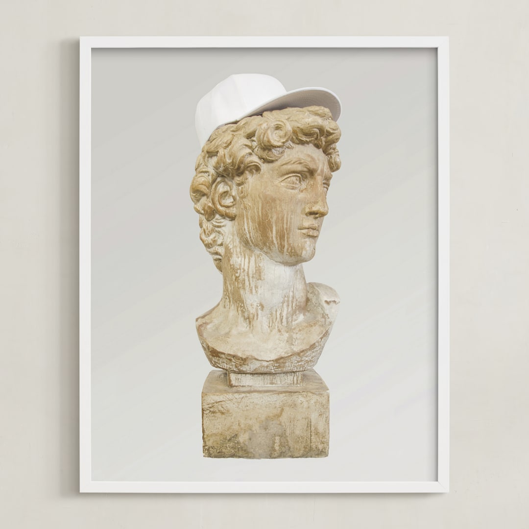 "Classic Cool" - Art Print in Stone by Kelsey Mucci - Framed