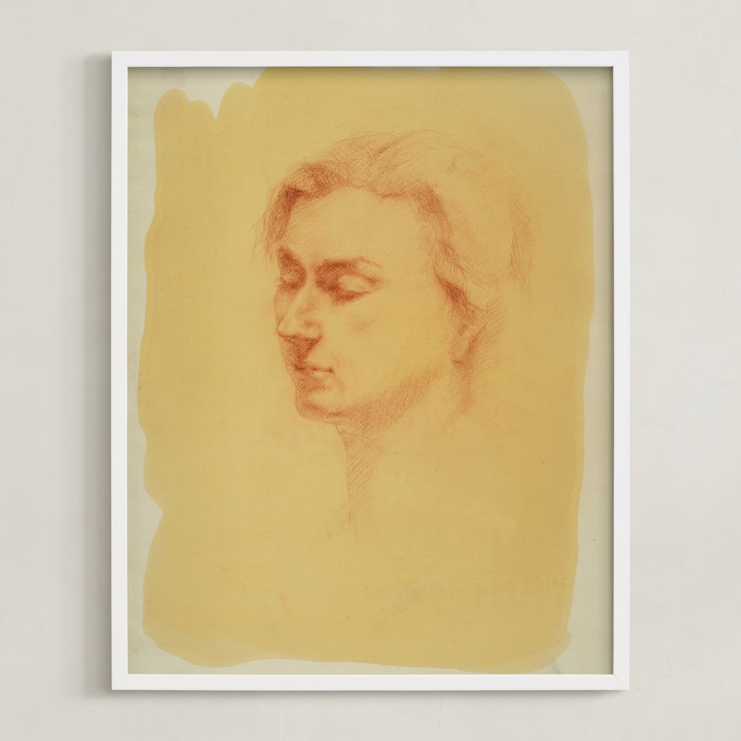 "Day Dream" - Art Print in Terra Cotta by Stephanie Chang - Framed