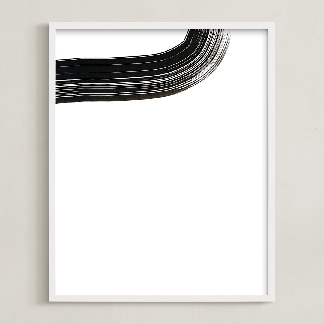 "Shimmering Waterway " - Art Print in Moon by Lise Gulassa - Framed