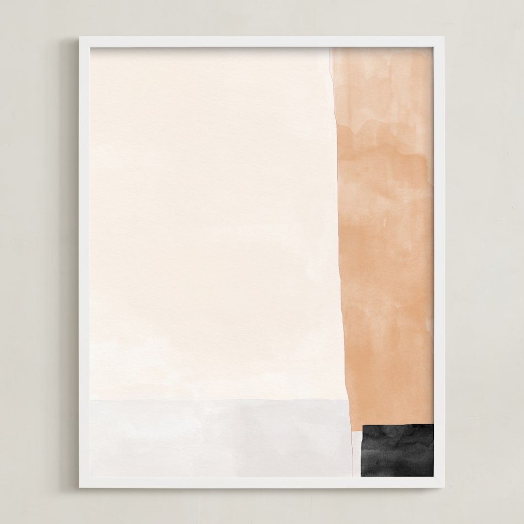 "Journey 01" - Art Print in Desert Brown by WeArt - Framed