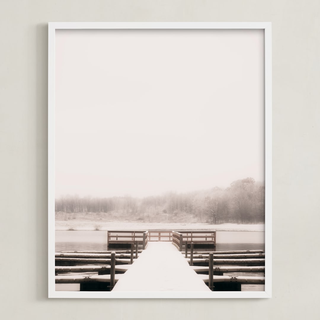 "Solitude" - Art Print in Mist by Robin Ott - Framed