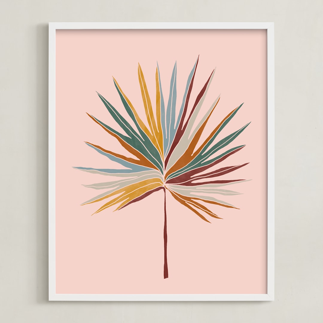 "Chic Palm" - Art Print in retro by lulu and isabelle - Framed