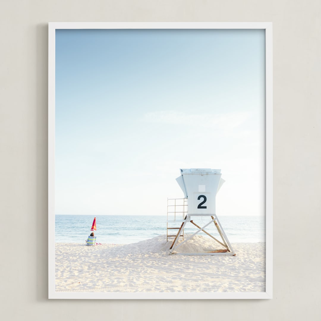 "Tower 2" - Art Print in tower blue by Kamala Nahas - Framed