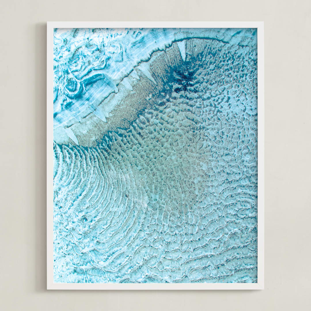 "sandbar" - Art Print in Seafoam Blue by Kaitlin Rebesco - Framed