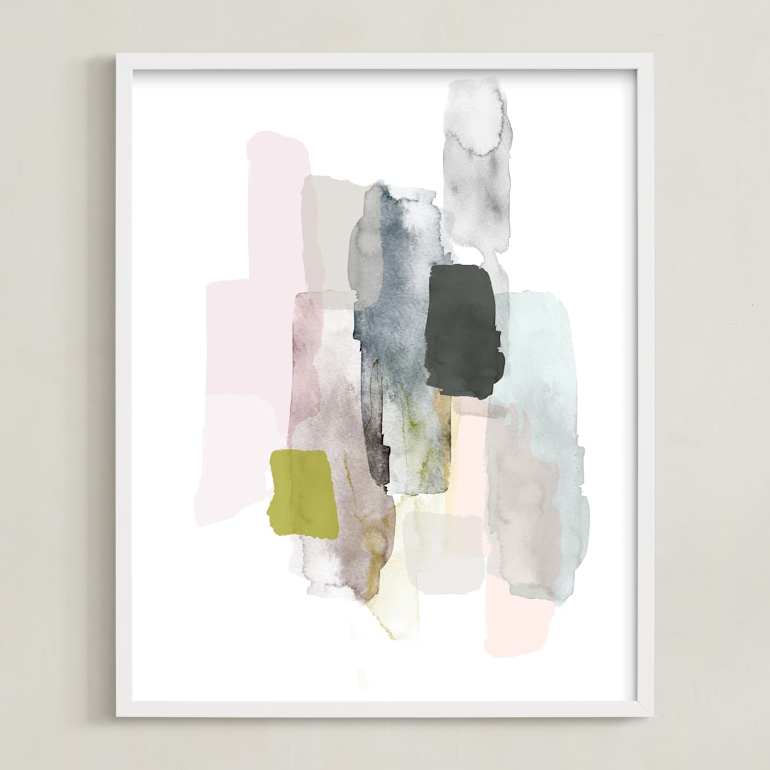 "Weathered" - Art Print in Slate by Melanie Severin - Framed