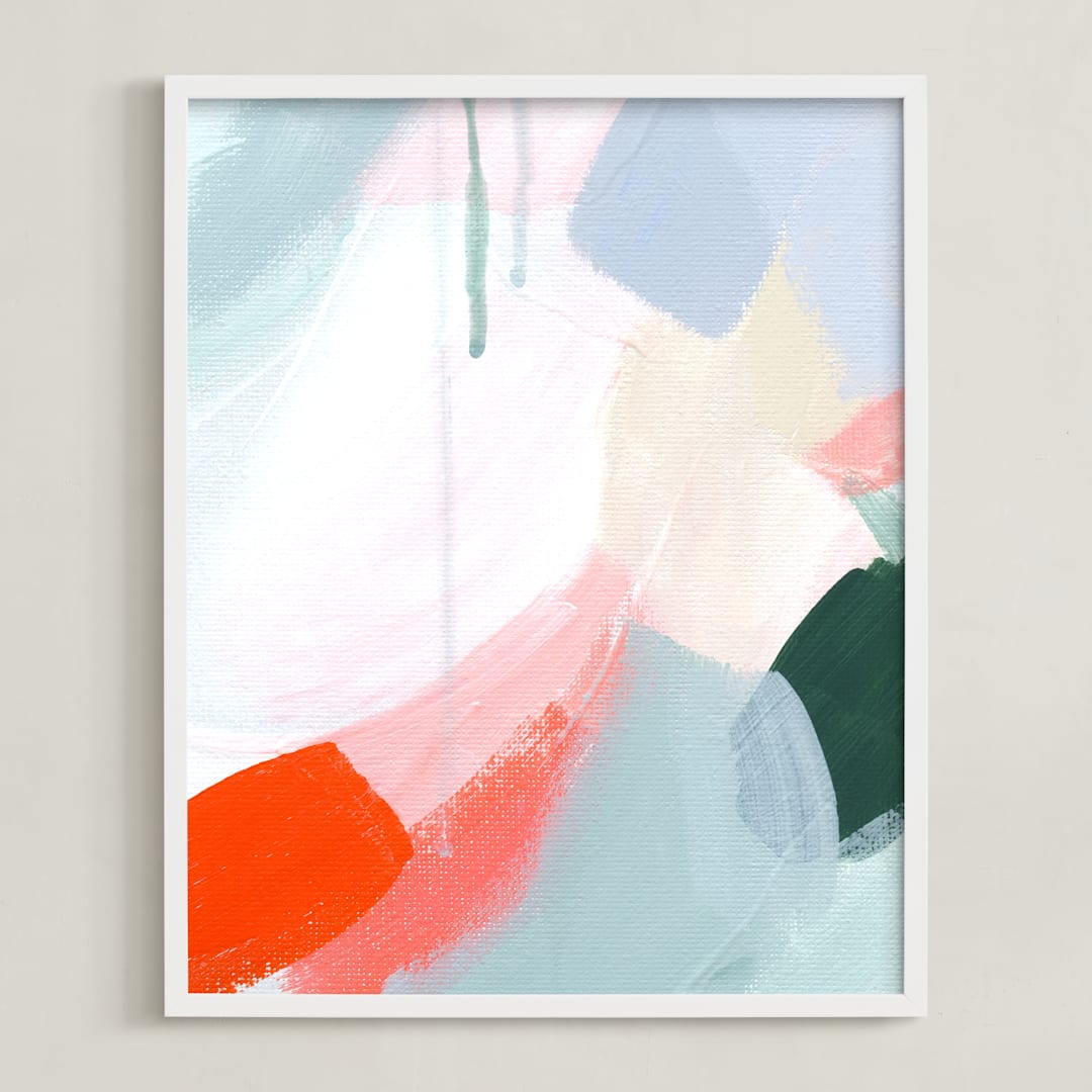 "Enliven" - Art Print in Tangerine by Melanie Severin - Framed