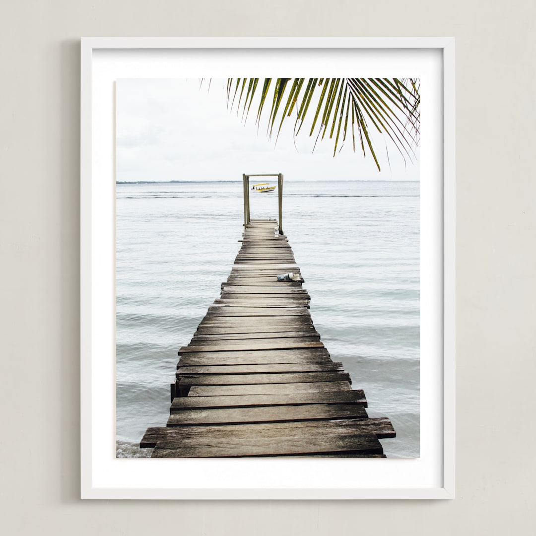 "bocas del toro" - Art Print in carribean blue by Kaitlin Rebesco - Framed