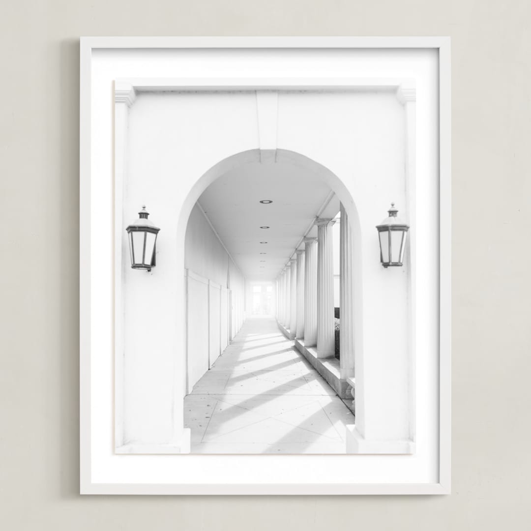 "Arches" - Art Print in Column White by Ilze Lucero - Framed