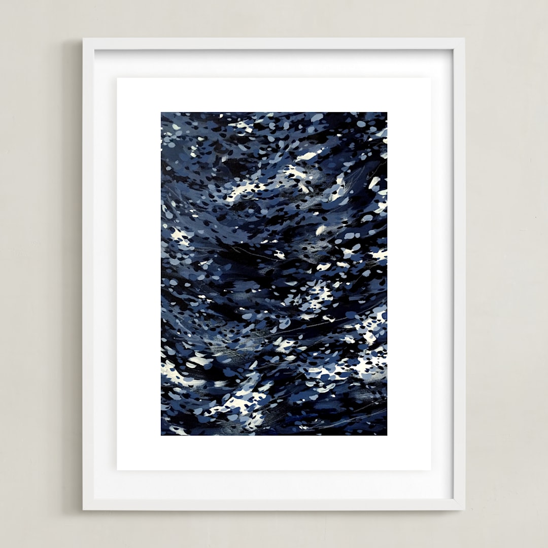 "Sierra Sky" - Art Print in Deep Navy by Katie Craig - Framed