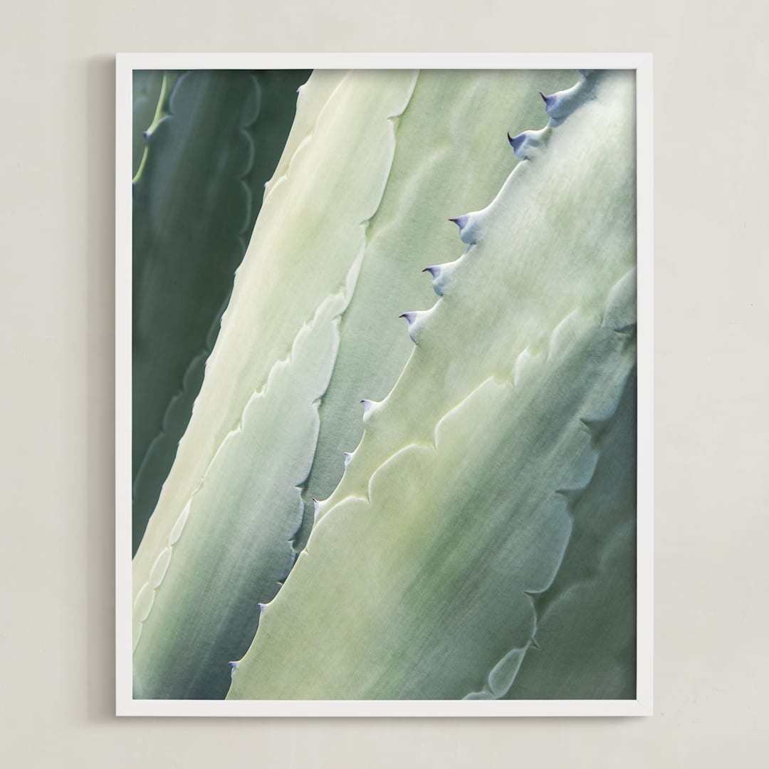 "Botanical II" - Art Print in Aloe Green by Whitley Williams - Framed