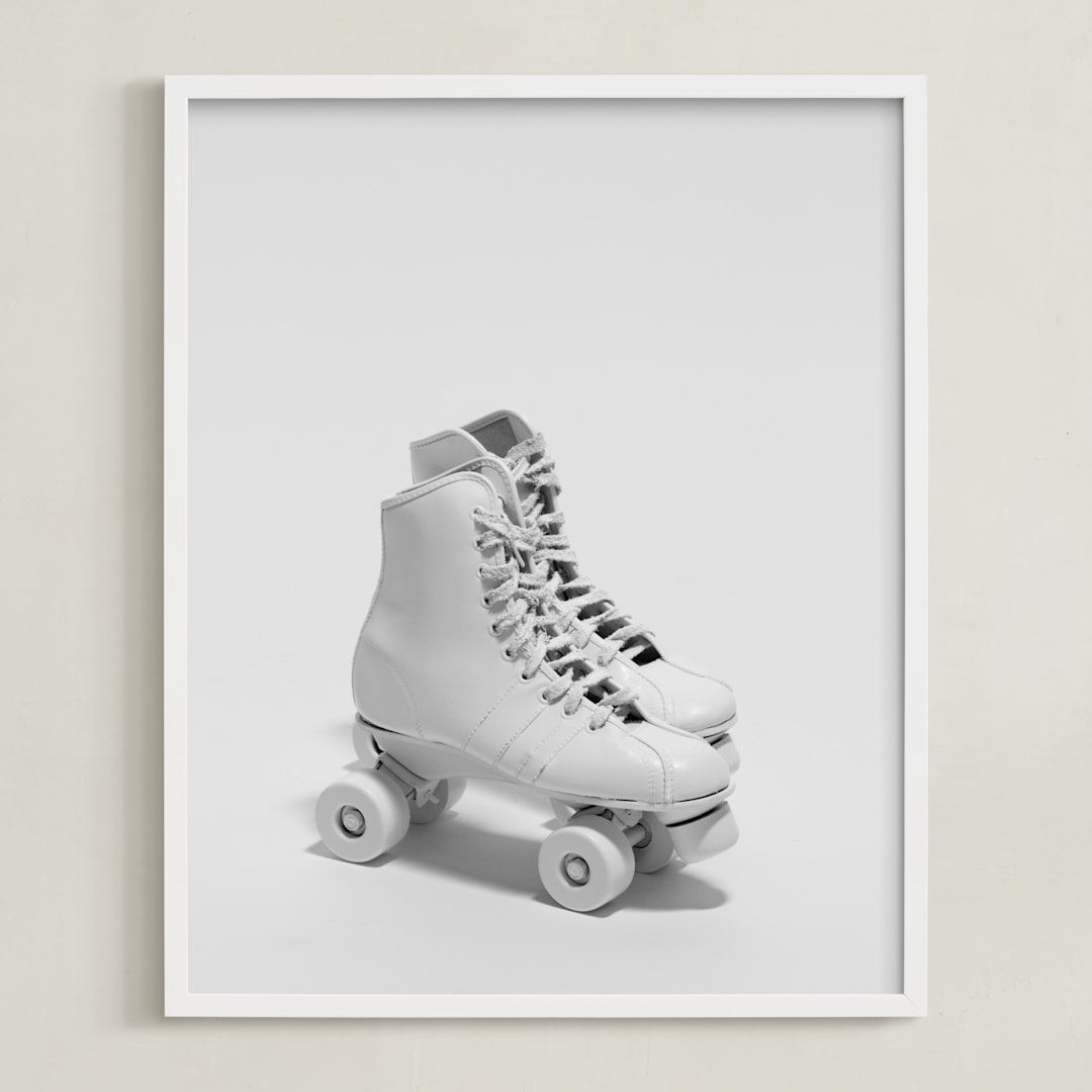 "Roller Skates " - Art Print in Powder by Cristiane - Framed