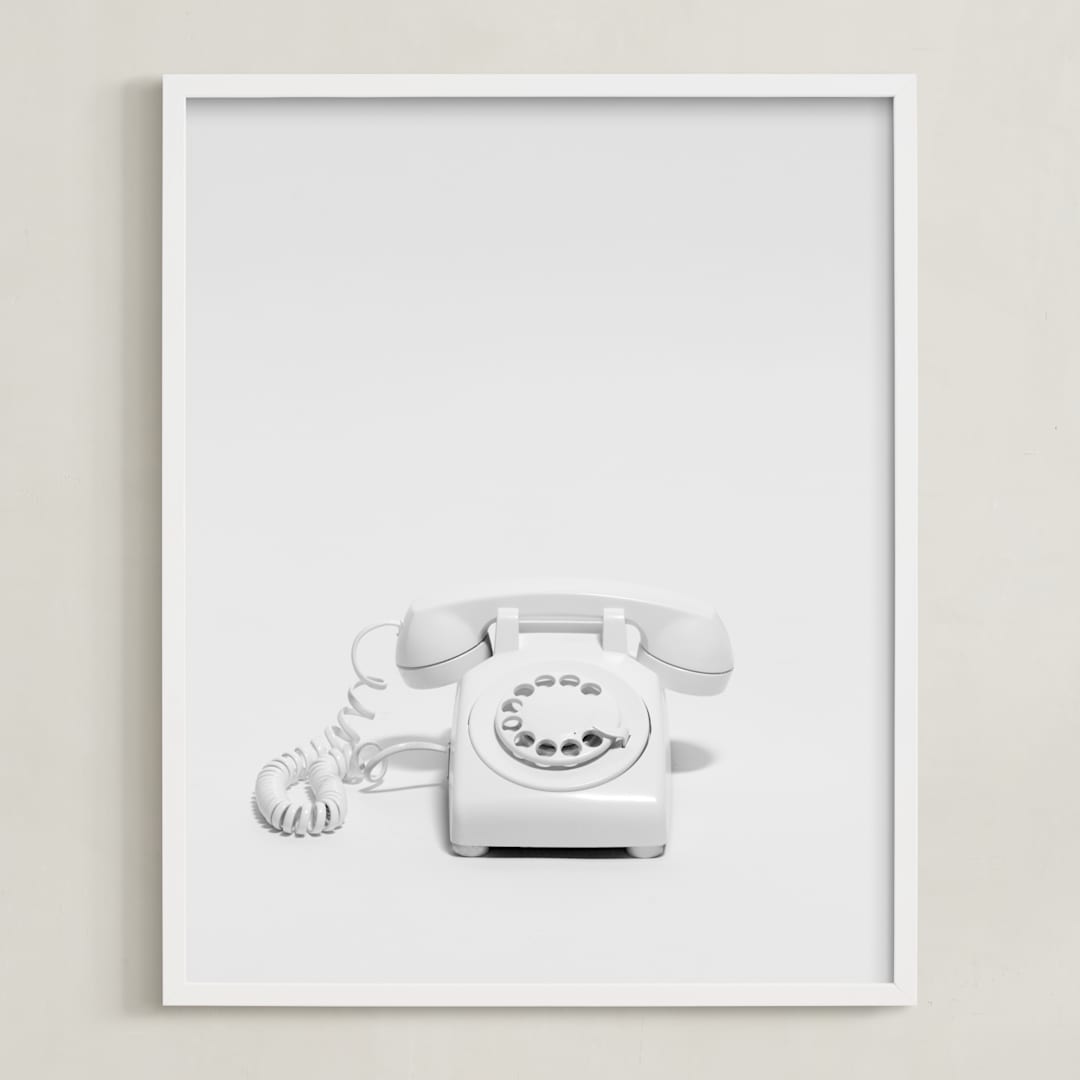 "Telephone" - Art Print in Pearl by Cristiane - Framed