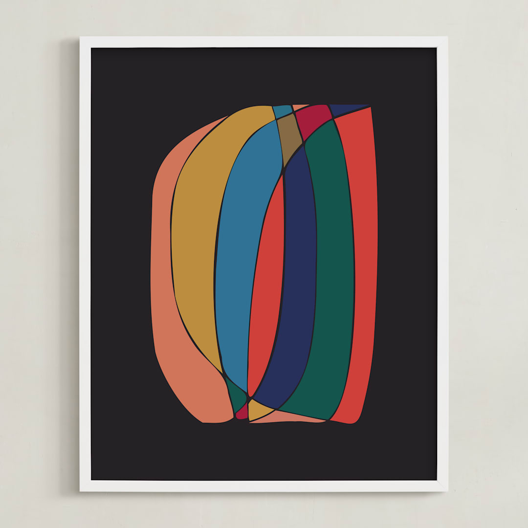 "Fragments" - Art Print in Chalkboard by Romina Gadler - Framed
