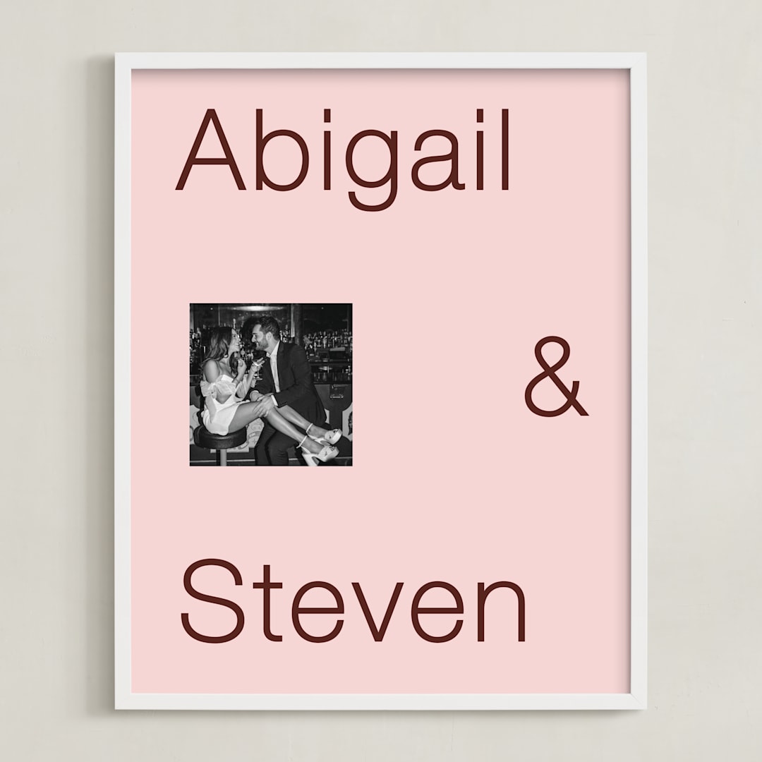 "Bold Love: Framed Photo" - Framed Photo in Blush by Minted - Framed