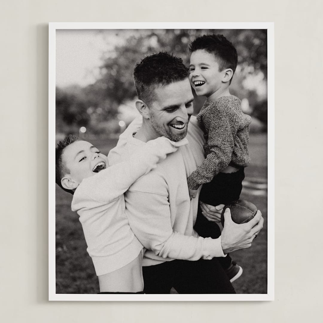 "The Big Picture: Father's Day Framed Photo" - Framed Photo in White by Minted - Framed