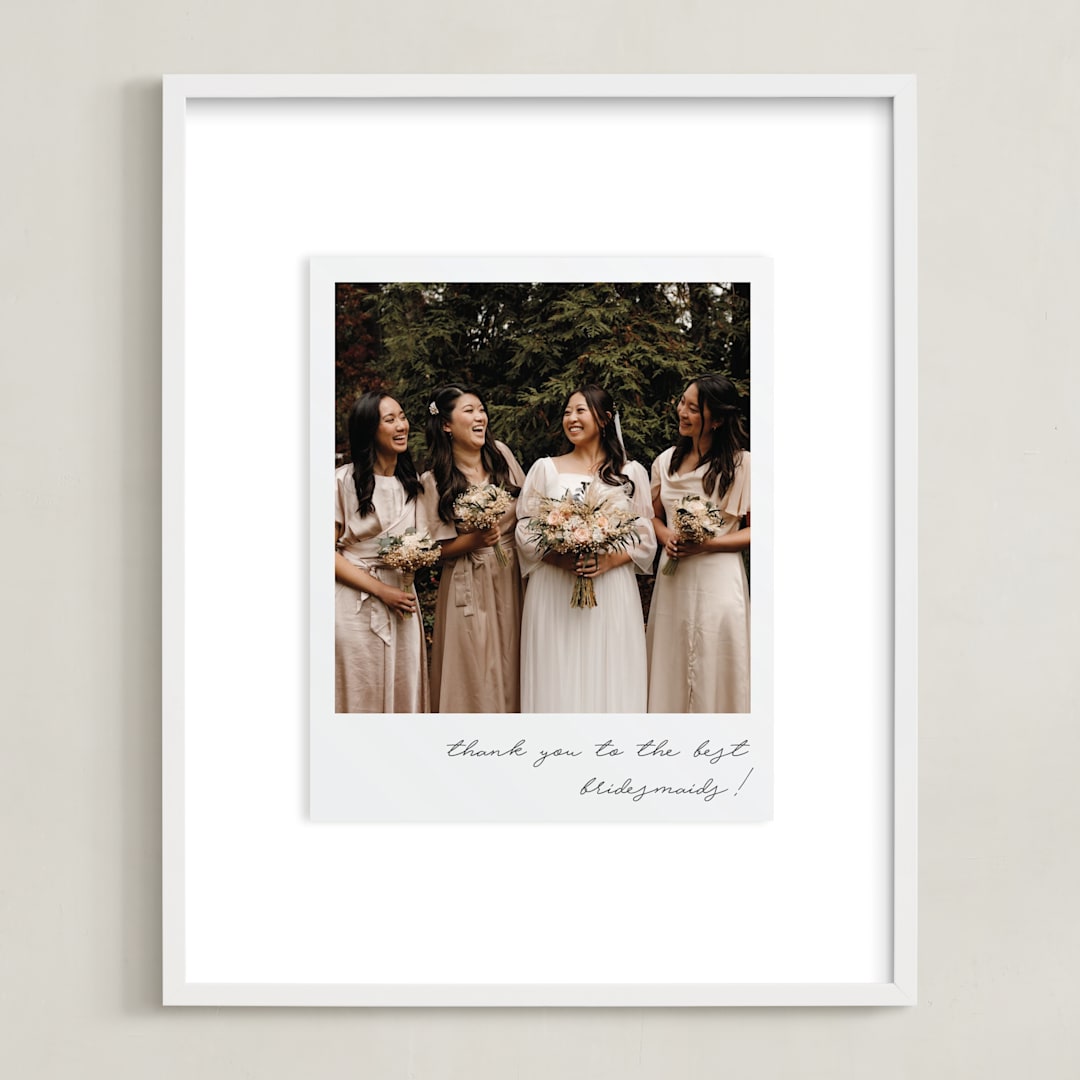 "Classic Snap (BRIDES)" - Framed Photo in Quartz by Minted - Framed