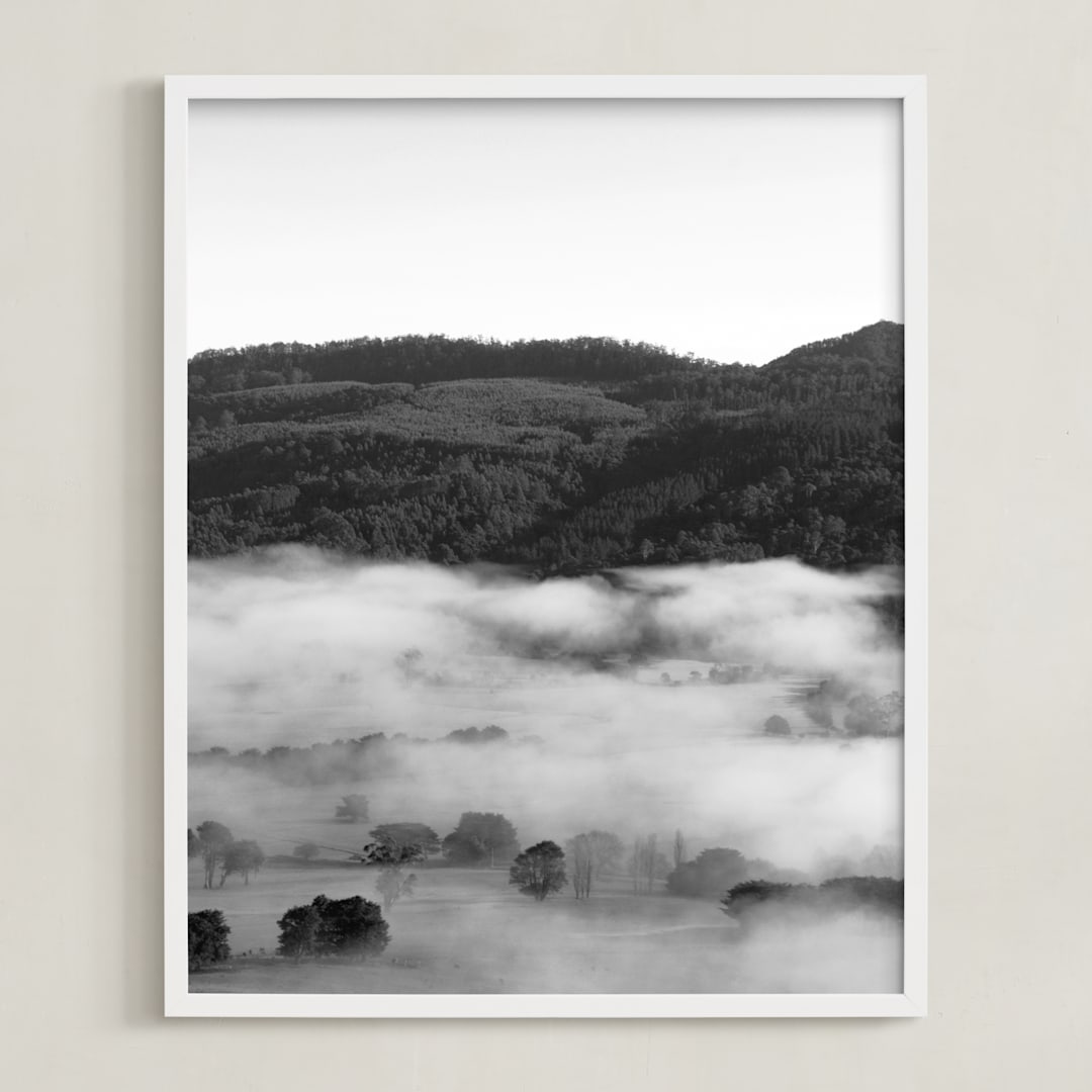 "The Valley" - Art Print in black and white by Angela Thompson - Framed