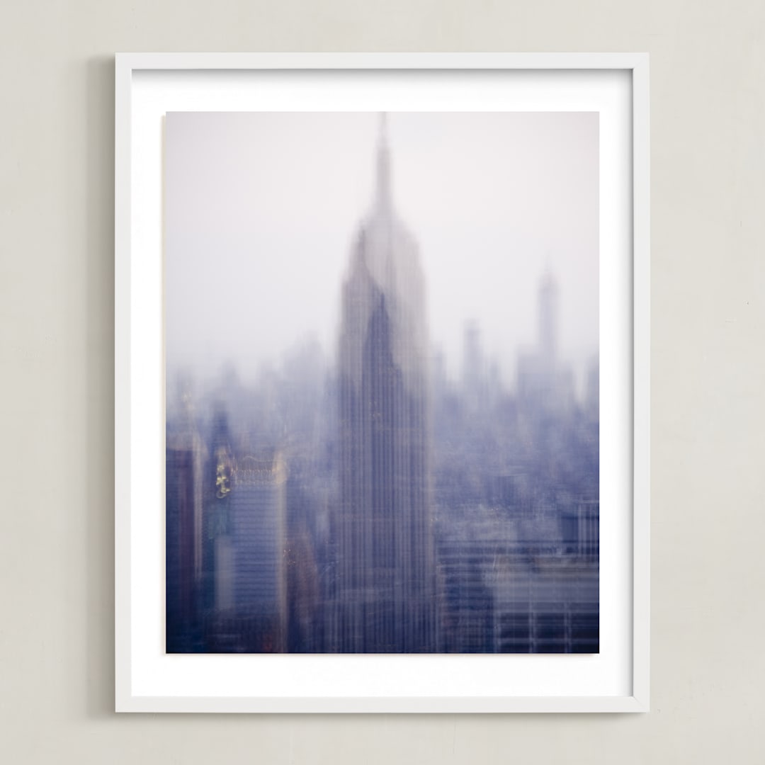 "empire state" - Art Print in Twilight by Kaitlin Rebesco - Framed