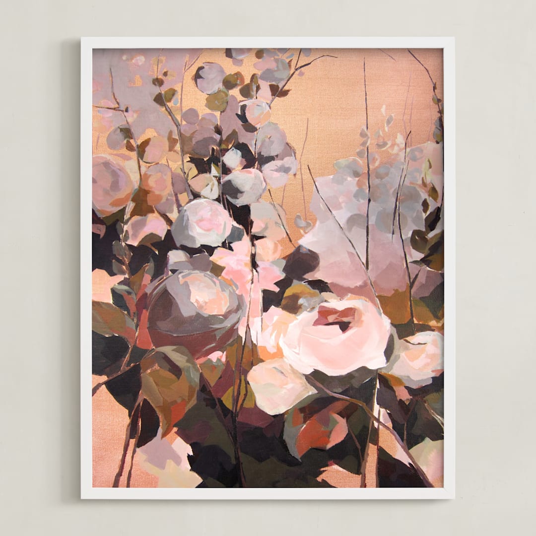 "Splendor" - Art Print in Rose Gold by Jess Franks - Framed